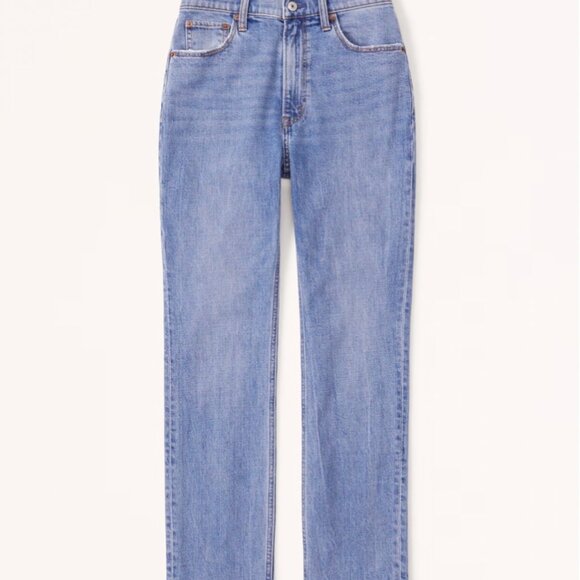 NWOT Abercrombie Curve Love Ultra High Rise Ankle Straight Jean - Picture 7 of 7